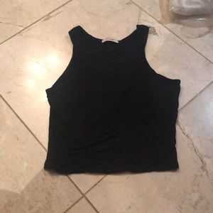 Black cropped top